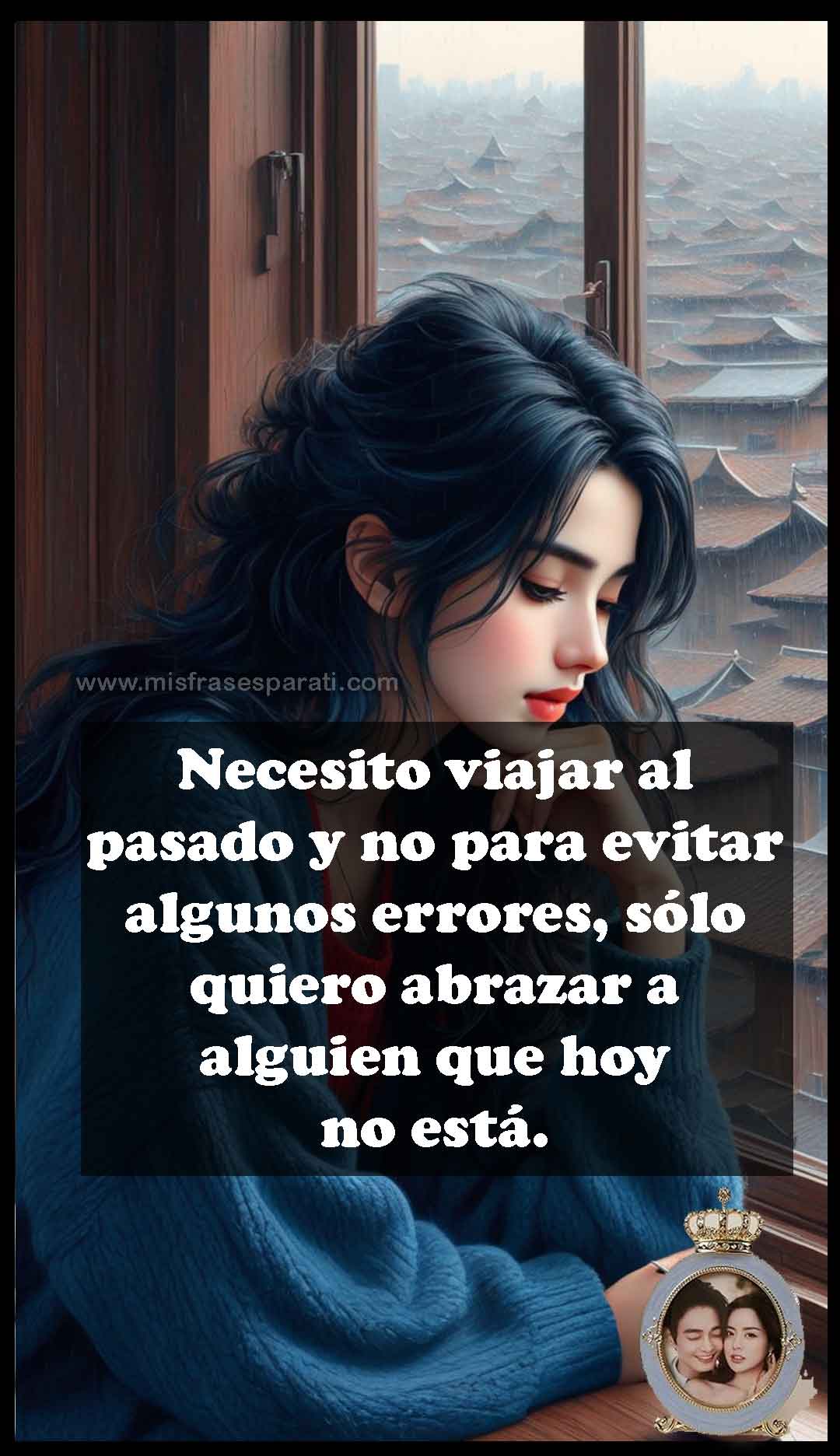 : Imagen de una persona mirando una fotografía antigua con una mezcla de tristeza y ternura.