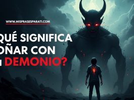 Ilustración de un demonio en un sueño, con ojos brillantes y atmósfera oscura
